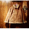 画像1: FAUX SHEARING AVIATOR BIKER JACKET (1)