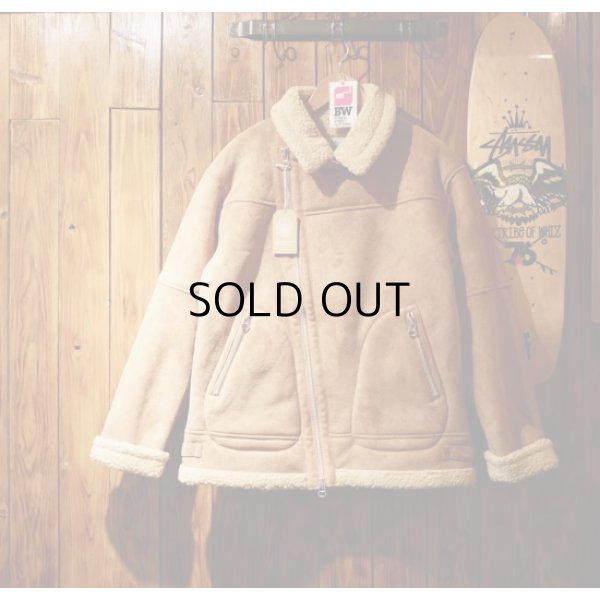 画像1: FAUX SHEARING AVIATOR BIKER JACKET
