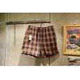 画像1: WASHED PLAID ELASTIC WAIST SHORT (1)