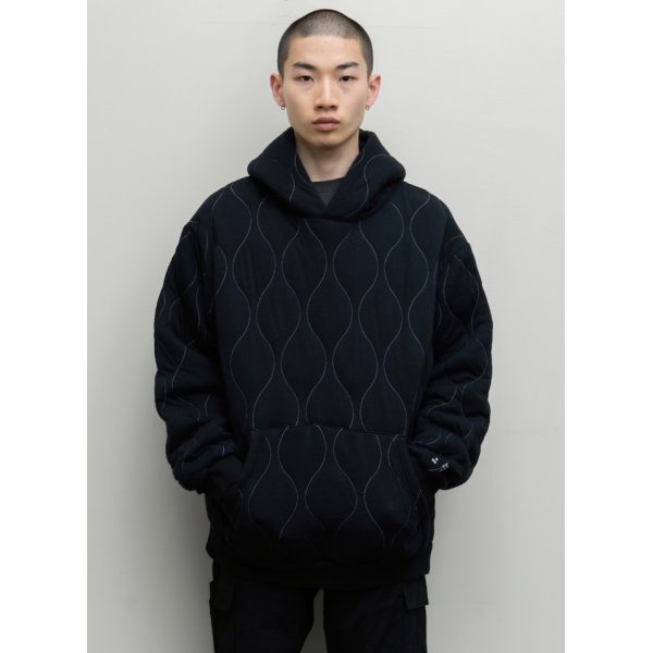 画像1: QUILTING HOODED SWEAT SHIRT