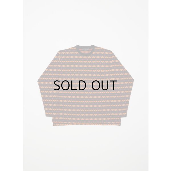 画像1: JACQUARD CREW NECK LS TEE