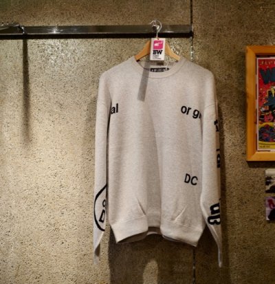 画像1: JACQUARD COTTON CREWNECK SWEATER