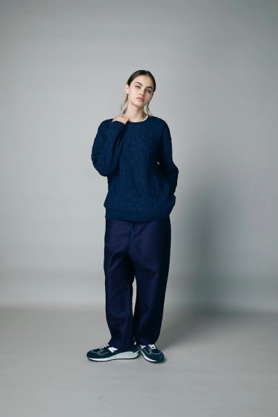 画像3: WHIZ 2022 S/S "INDIGO CABLE KNIT"