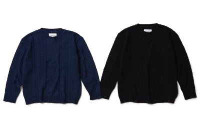 画像1: WHIZ 2022 S/S "INDIGO CABLE KNIT"