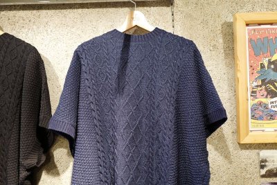 画像1: WHIZ 2022 S/S "INDIGO CABLE VEST"