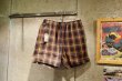 画像1: WASHED PLAID ELASTIC WAIST SHORT (1)