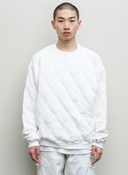 画像1: QUILTING CREW SWEAT SHIRT (1)