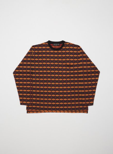 画像1: JACQUARD CREW NECK LS TEE (1)