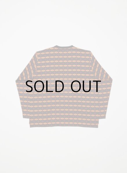 画像2: JACQUARD CREW NECK LS TEE (2)