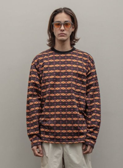 画像2: JACQUARD CREW NECK LS TEE